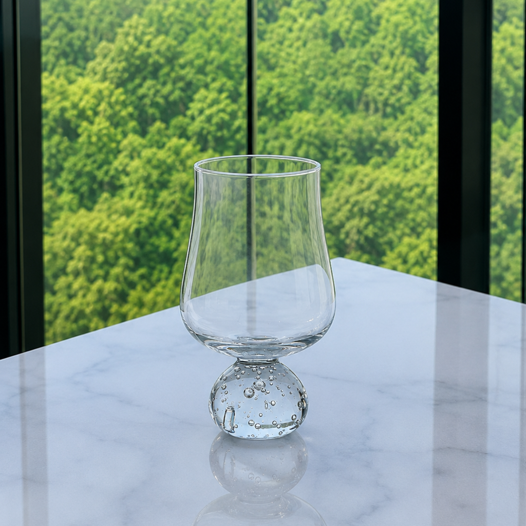 Jogo 6 Taças Base Esfera para Vinho Transparente 440ml