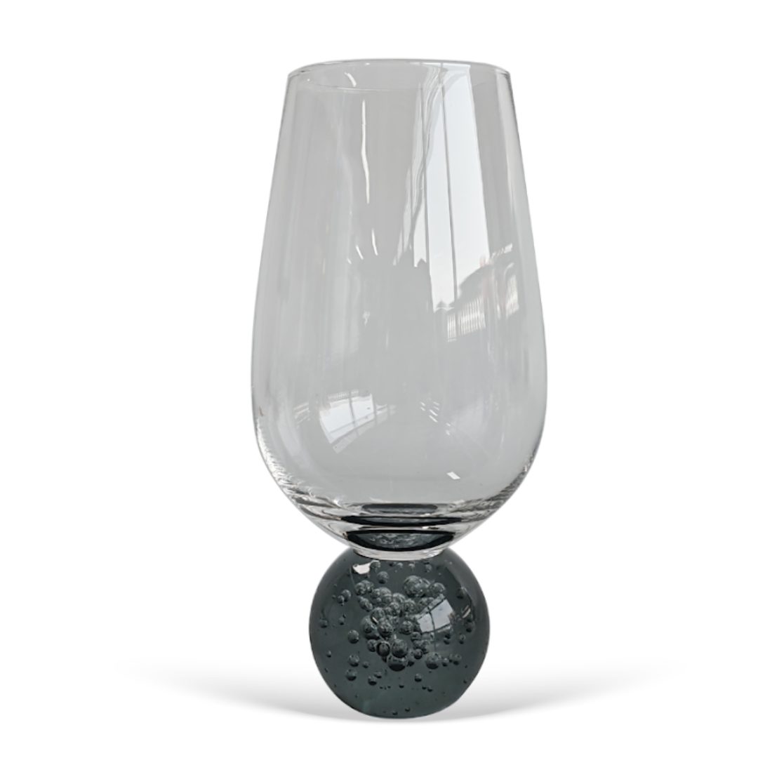 Jogo 6 Taças Base Esfera Fume e Transparente 550ml