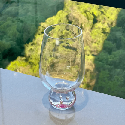 Jogo 6 Taças Base Esfera para Vinho Rosa 540ml