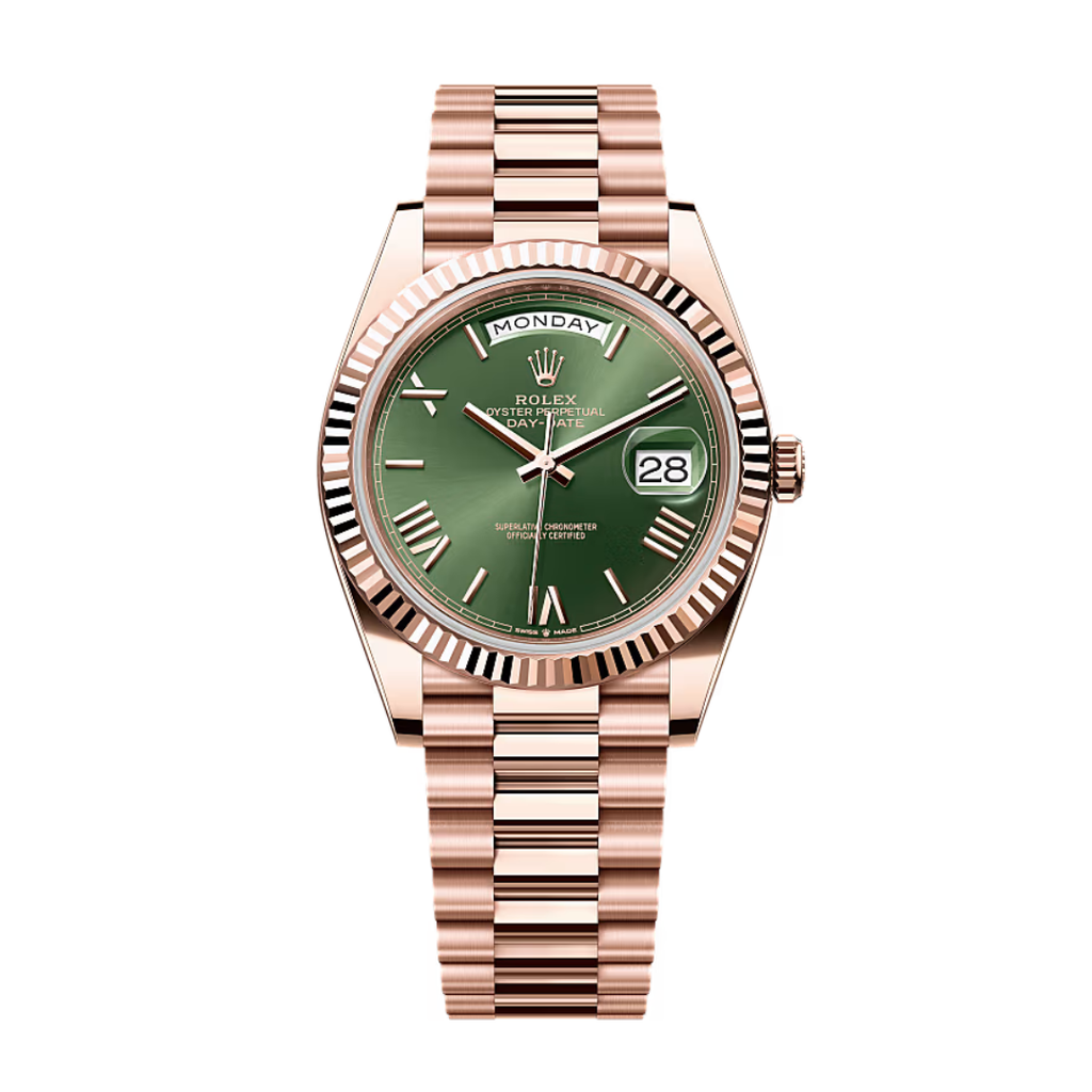 Rolex Day-Date 40 – Green Dial with Roman Numerals B