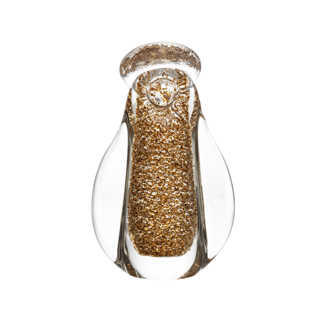 Figura de Nossa Senhora de Vidro Dourado 10cm