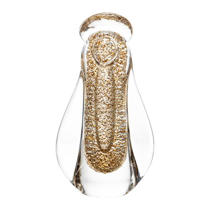 Figura de Nossa Senhora de Vidro Dourado 12cm