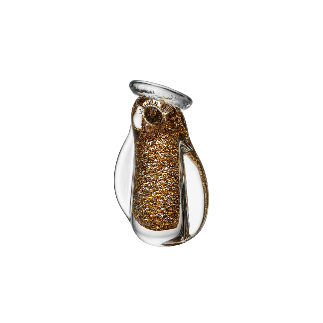 Figura de Nossa Senhora de Vidro Dourado 10cm