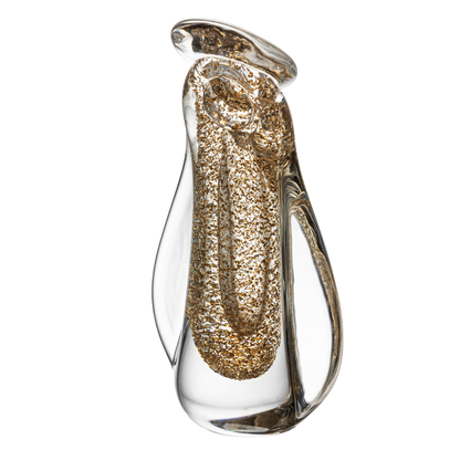 Figura de Nossa Senhora de Vidro Dourado 12cm