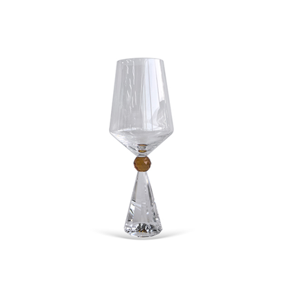 Jogo 6 Taças Base Cristal para Vinho Âmbar 595ml