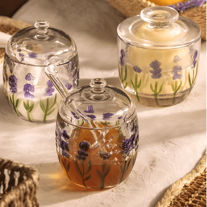 Kit Açucareiro + Meleira Lavanda 2 Peças