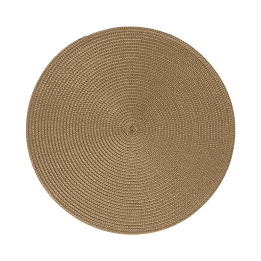 Jogo Americano Redondo Avulso Luna Bronze Brown 38cm
