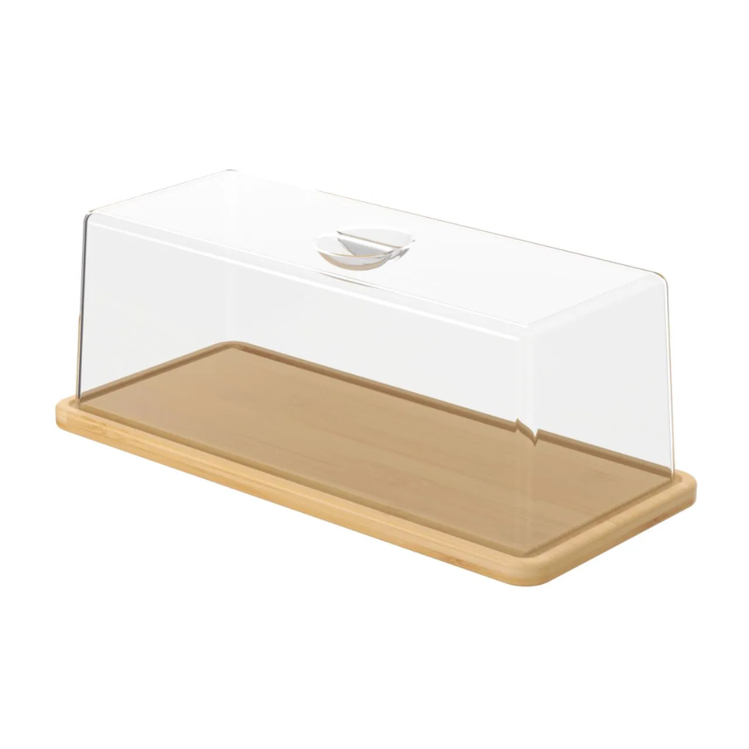Porta Pão Retangular em Bambu Brisa 37,2cm