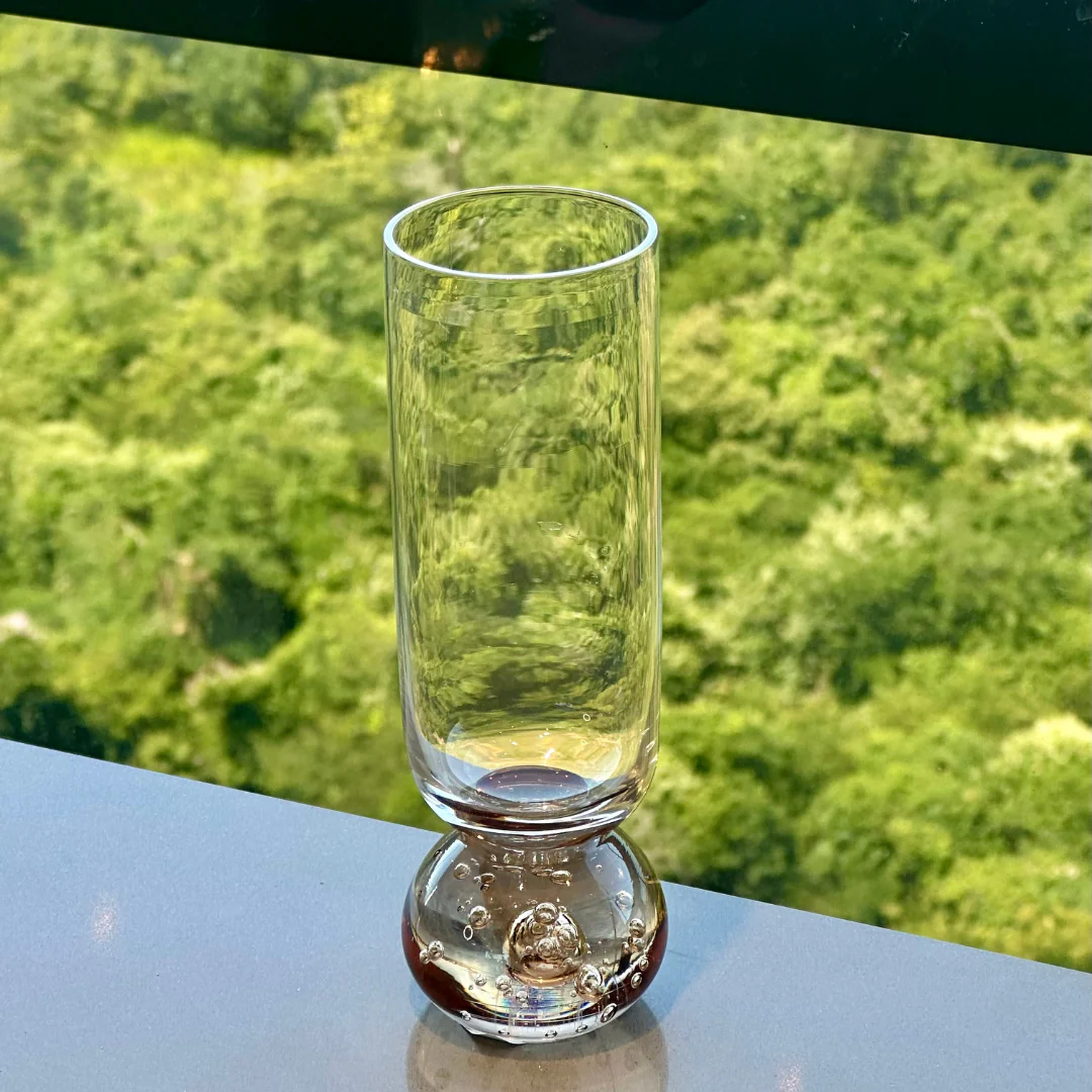 Jogo 6 Taças Base Esfera para Champanhe Âmbar 250ml