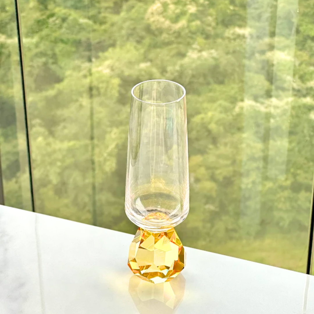 Taça para Champanhe com Base Diamante Âmbar 250ml
