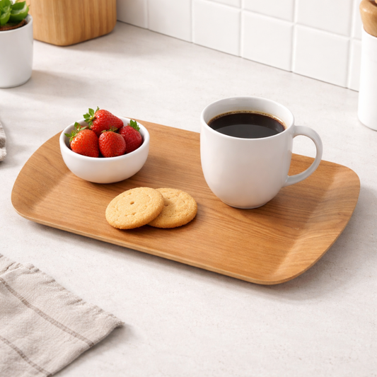 Bandeja Decorativa de Madeira 42,5cm