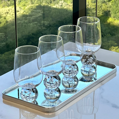 Jogo 6 Taças Base Esfera para Vinho Transparente 540ml