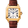 Cartier Santos Automatic – Gold with Brown Leather Strap
