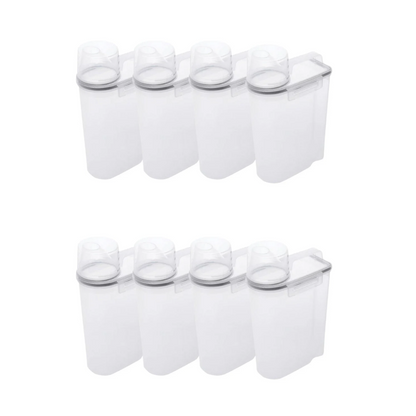 Kit 8 Potes Herméticos com Copo Medidor 2,5 Litros