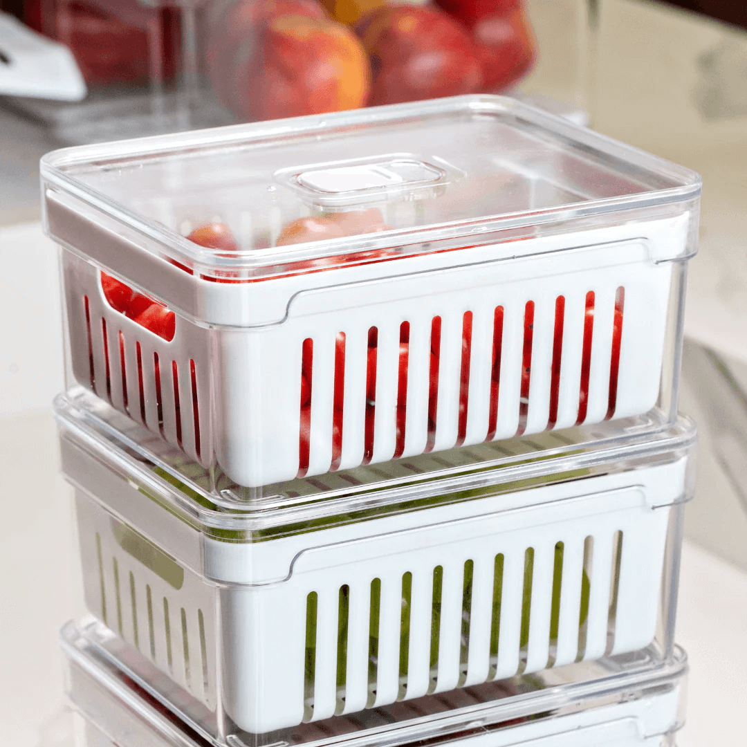 Kit 6 Organizadores de Geladeira Clear Fresh 2,2 Litros