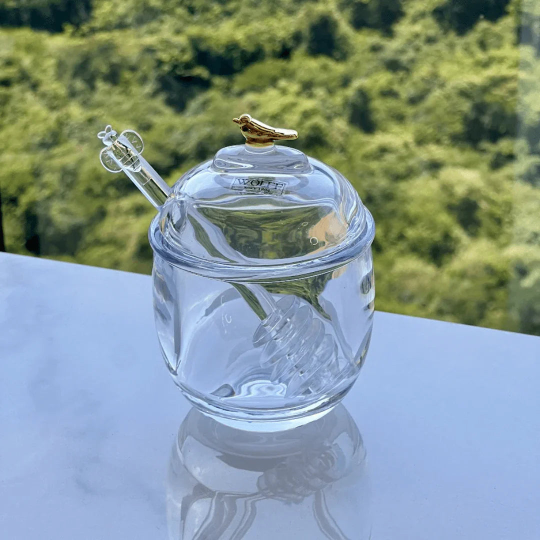 Kit Açucareiro + Meleira Golden Bird 2 Peças