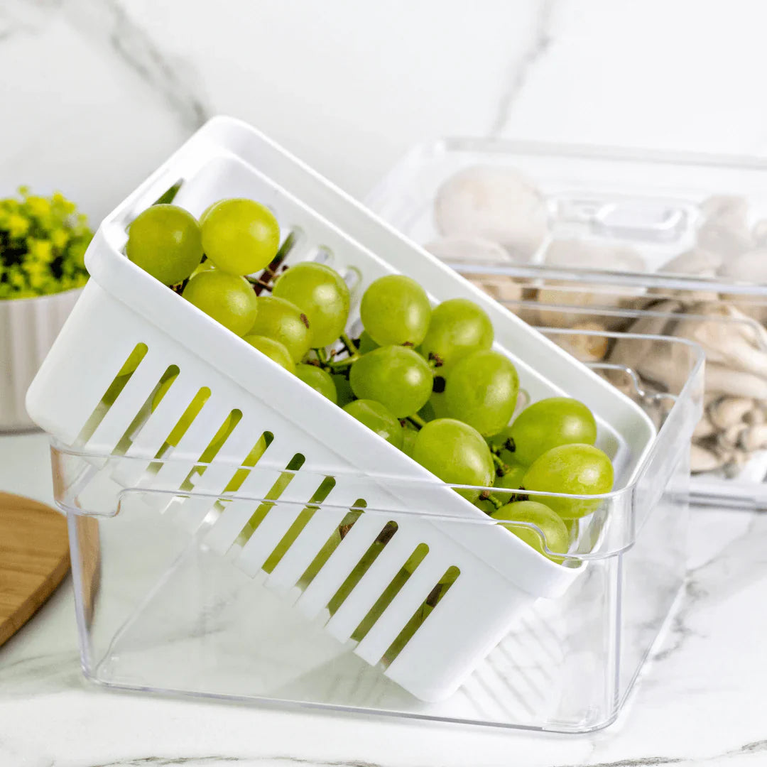 Kit 6 Organizadores de Geladeira Clear Fresh 2,2 Litros