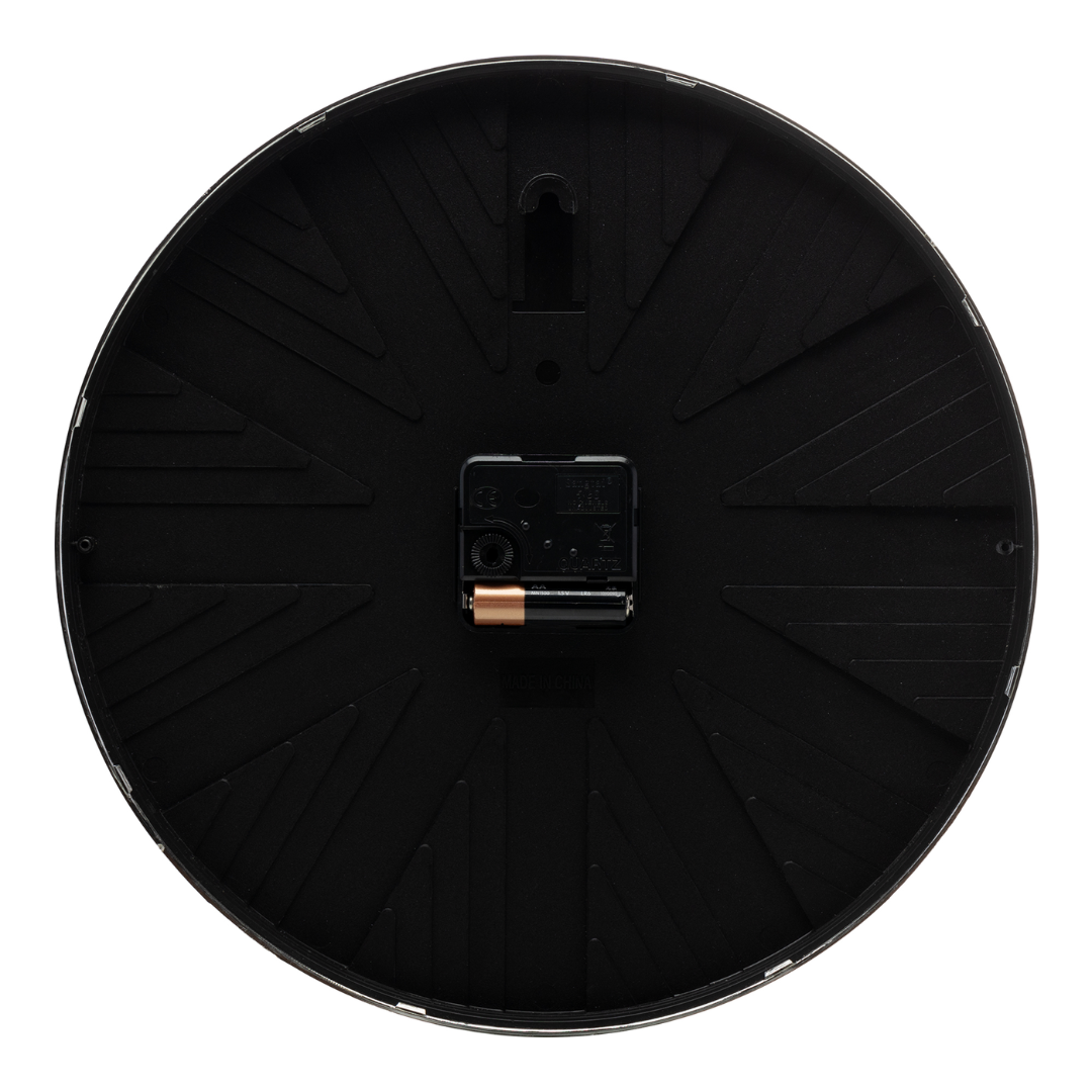 Relógio de Parede Plástico Modern Preto 30,5cm
