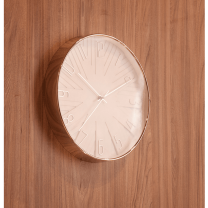 Relógio de Parede Plástico Modern Branco 30,5cm