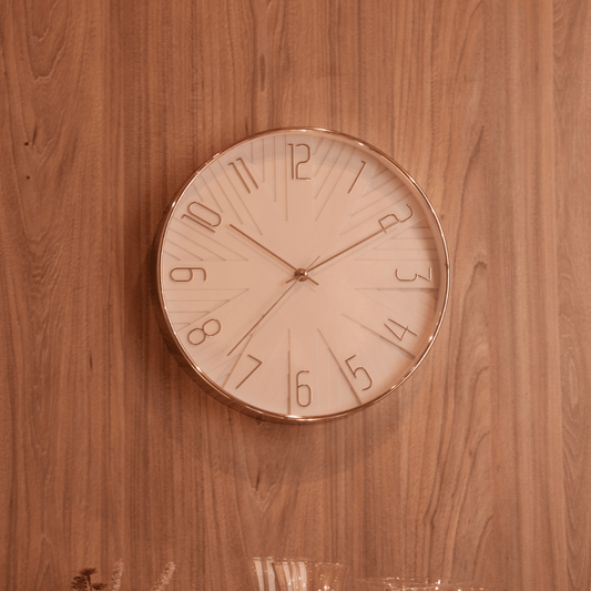 Relógio de Parede Plástico Modern Branco 30,5cm