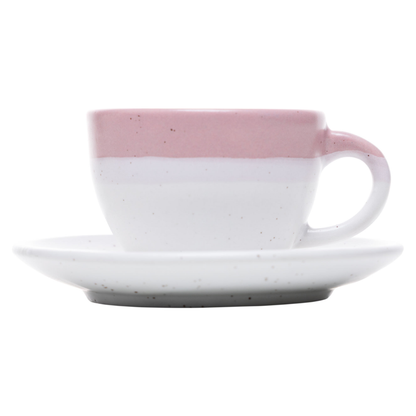 Jogo 4 Xícaras de Café com Pires Ombré Rosa 85ml